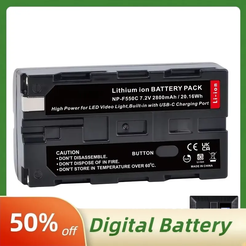 NP-F550C NP-F550 F570 Battery  - مراجعة Video Light Panel Led وسعره