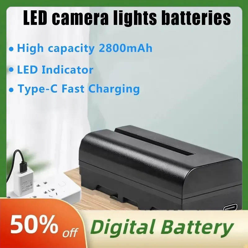 NP-F550C NP-F550 F570 Battery  - مراجعة Video Light Panel Led وسعره