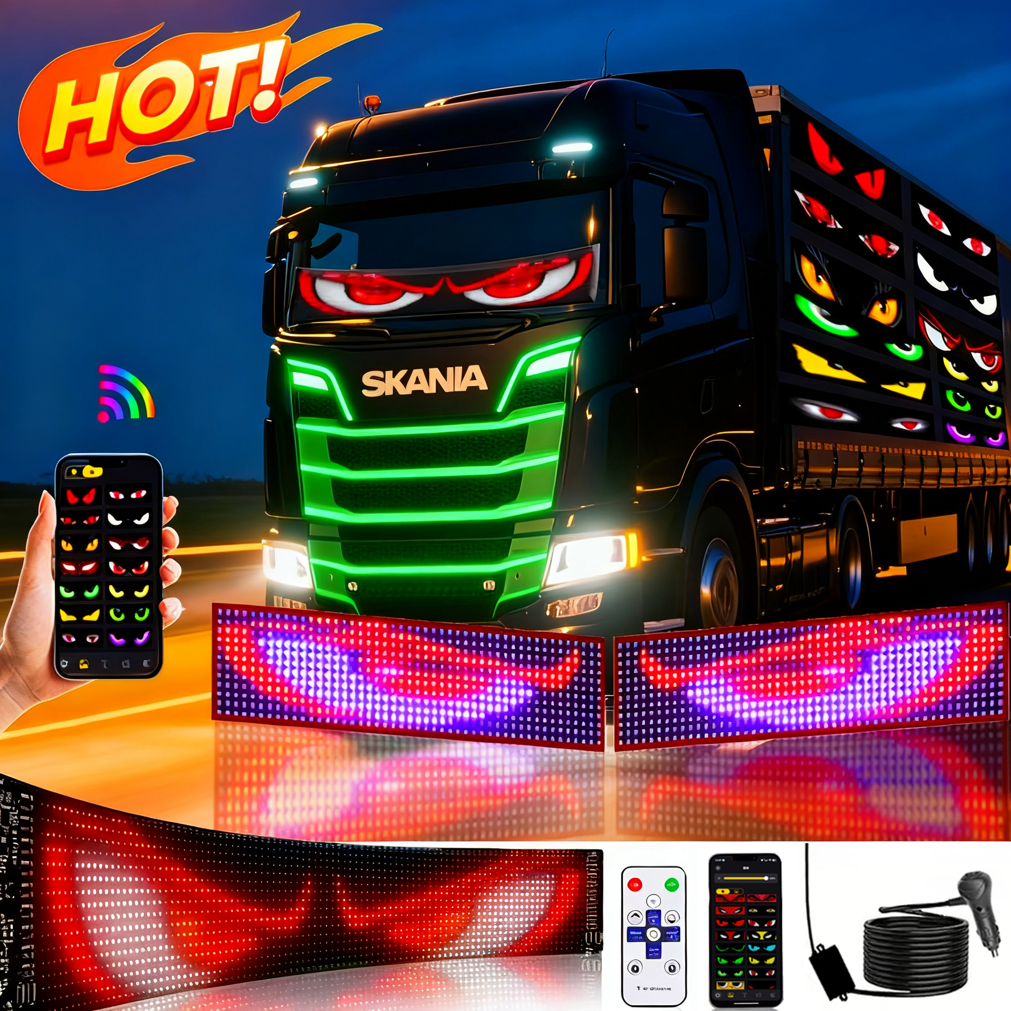 LED Truck Car Devil Eye LED Pi - مراجعة Video Light Panel Led وسعره