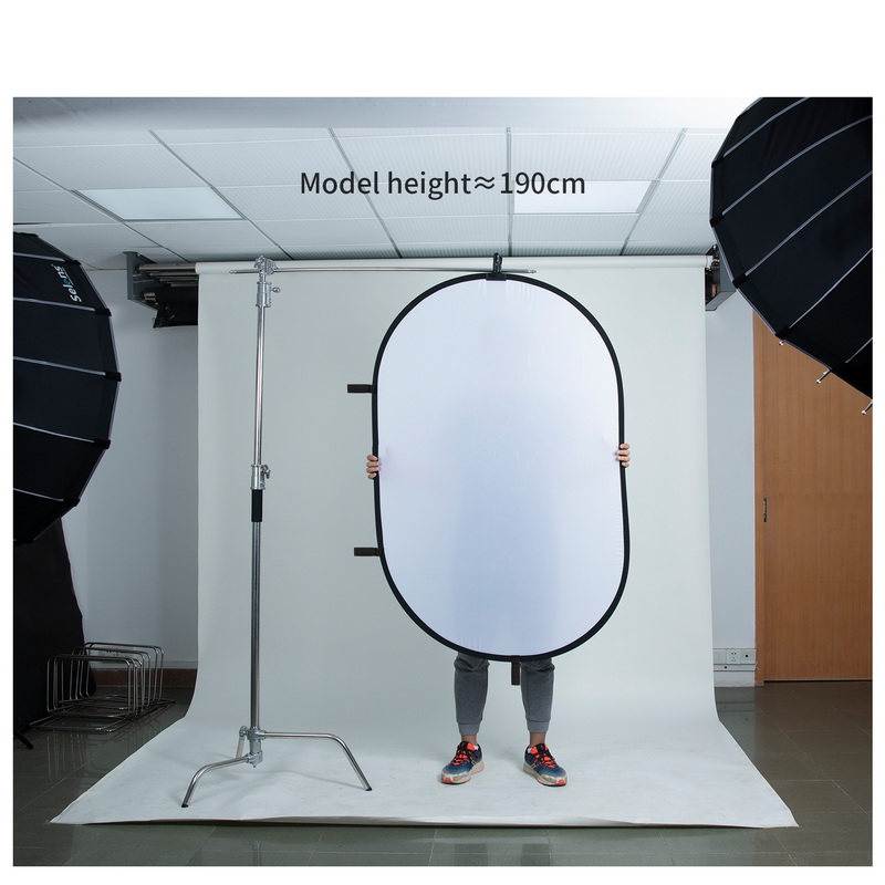 100X150CM Foldable Oval Reflec - مراجعة Video Light Panel Led وسعره