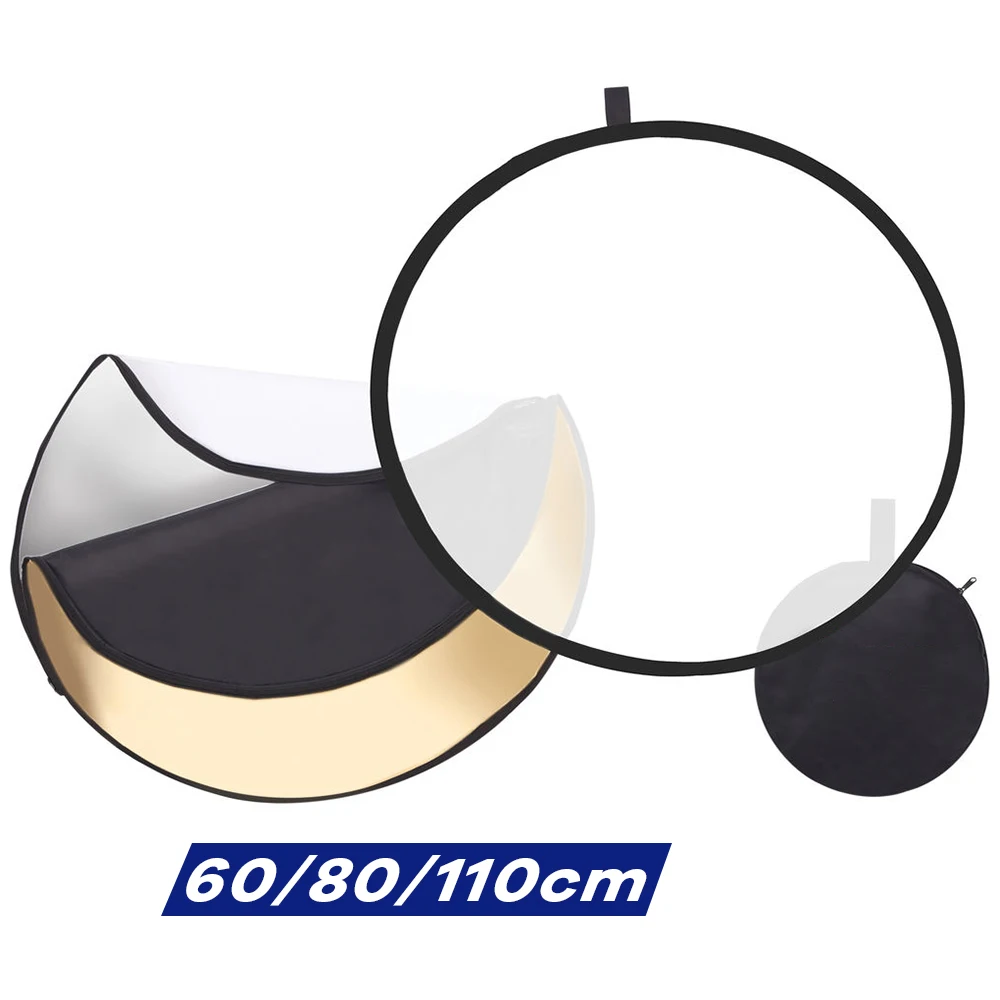 60/80/110cm 5-in-1 Collapsible - مراجعة Photography Lighting Reflector وسعره