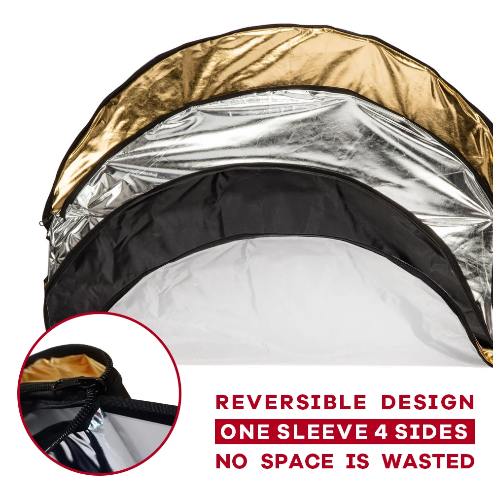 60/80/110cm 5-in-1 Collapsible - مراجعة Photography Lighting Reflector وسعره