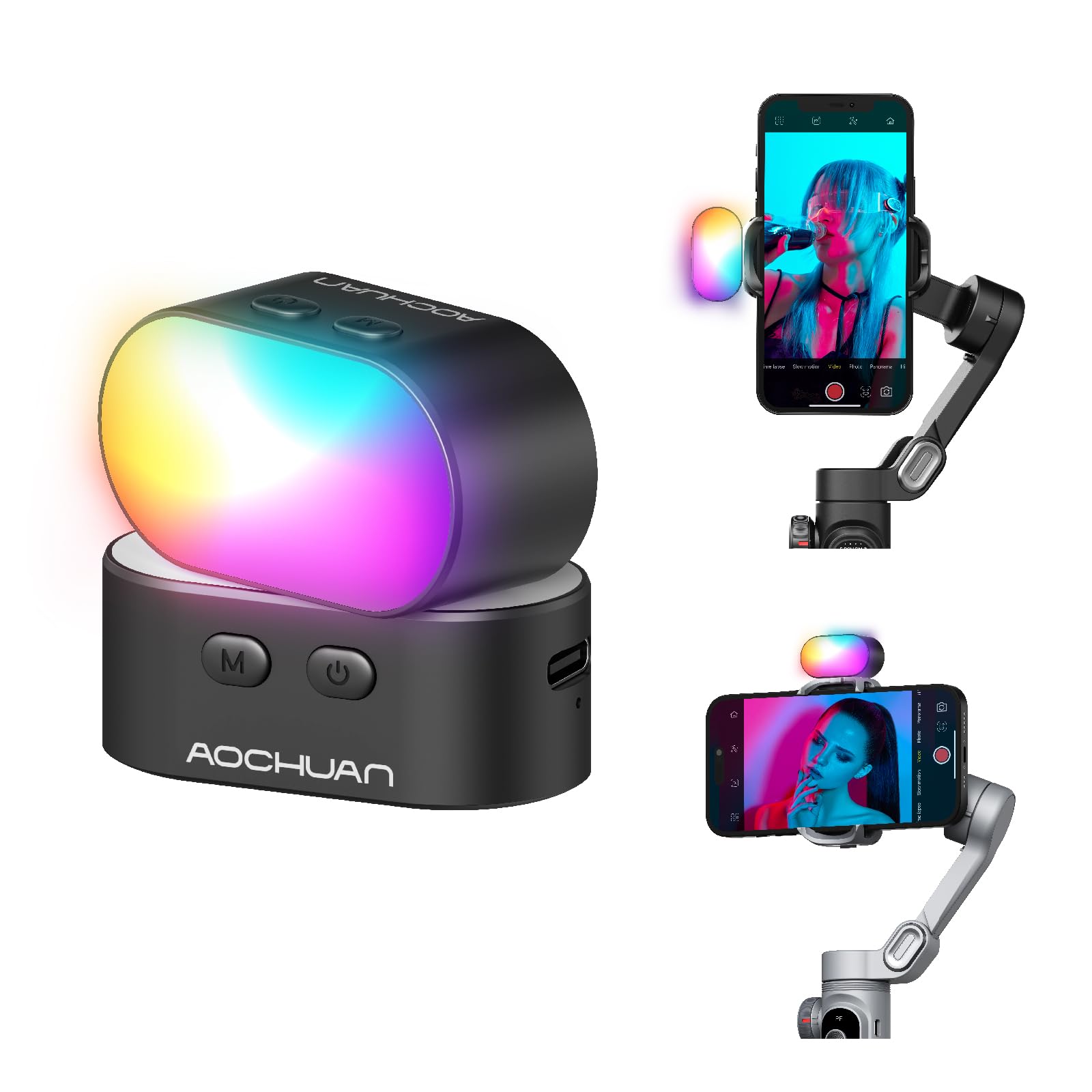AOCHUAN RGB Magnetic Fill Ligh - مراجعة Photography Lighting Styles وسعره