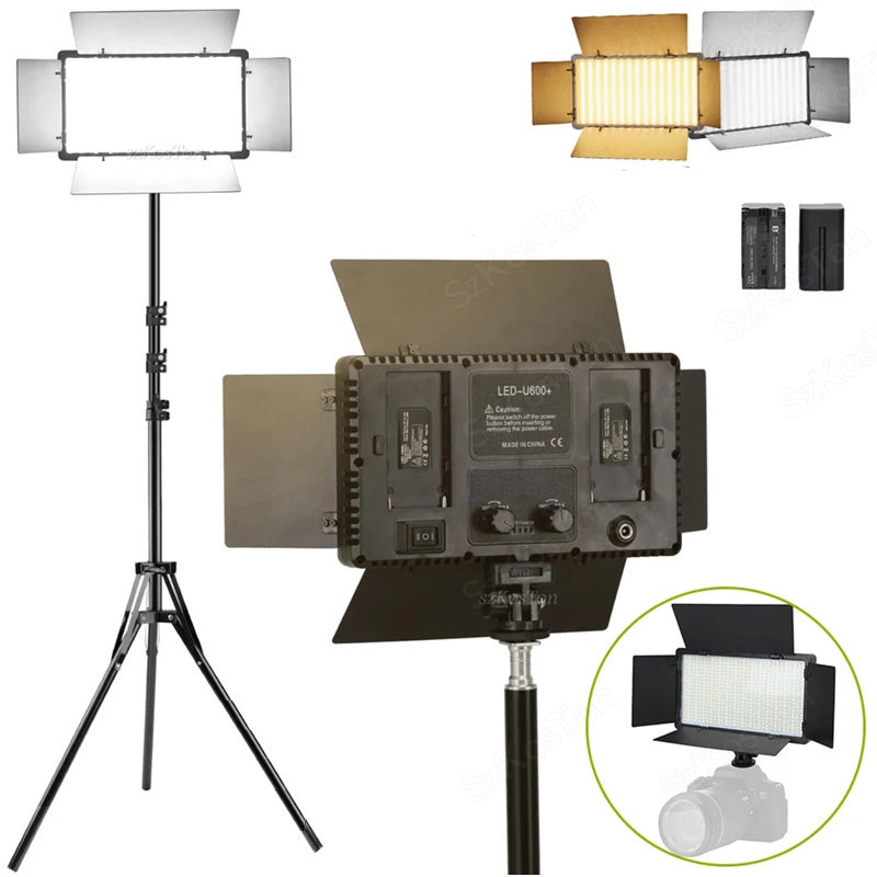 U800 U600 LED Photo Studio Vid - مراجعة Video Light Panel Led وسعره