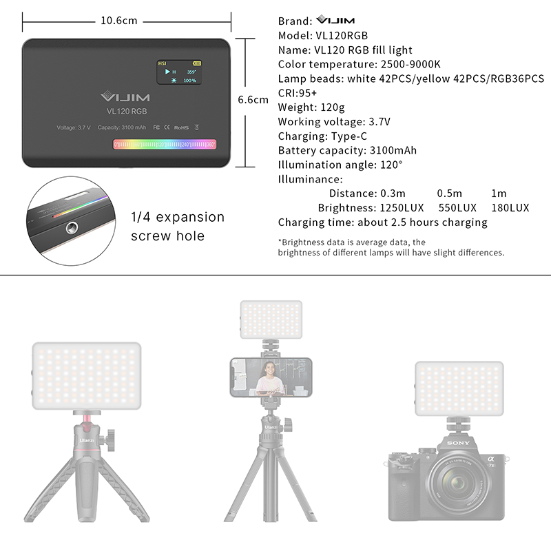Ulanzi VL120 RGB Camera Video  - مراجعة Photography Lighting Stick وسعره